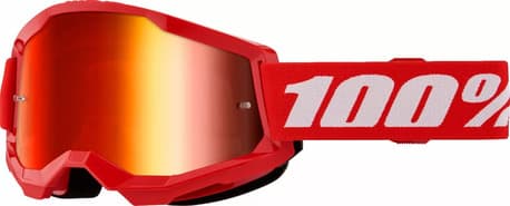 100% Strata 2 Goggles Red Mirror Red