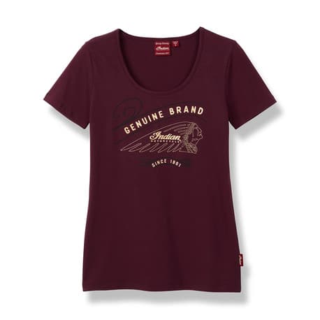 Indian Women´s Gold Embroidery Tee, Purple
