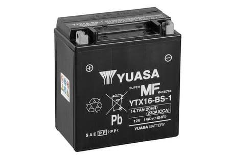 YUASA BATTERY YTX16-BS-1 MF W/ ACID